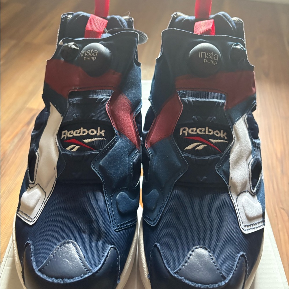 Reebok Insta Pump Athletic Shoes - Navy, Red, and White